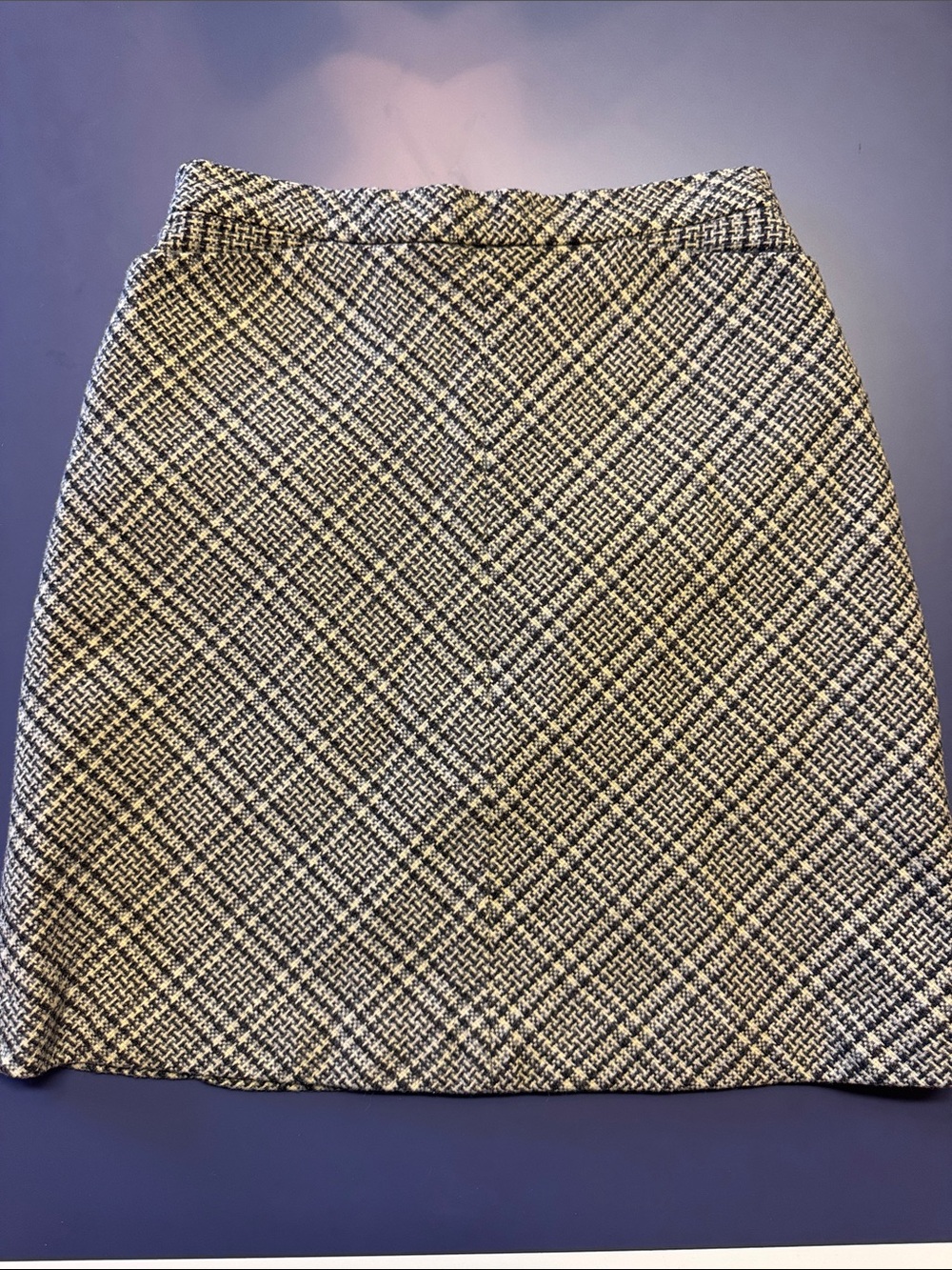 GAP Black and White Plaid A-Line Skirt